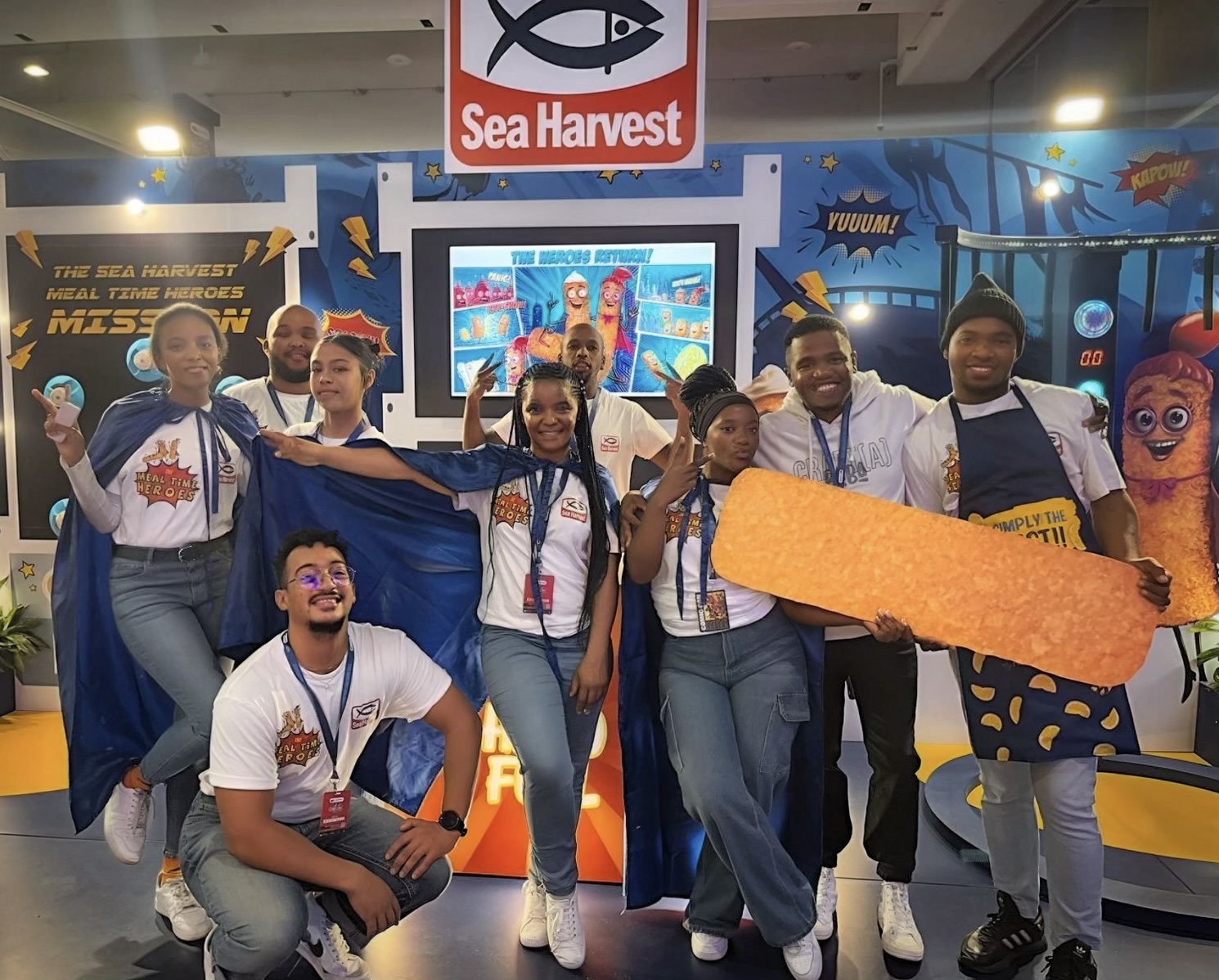 Sea Harvest Meal Time Heroes activation team at Comic Con Cape Town